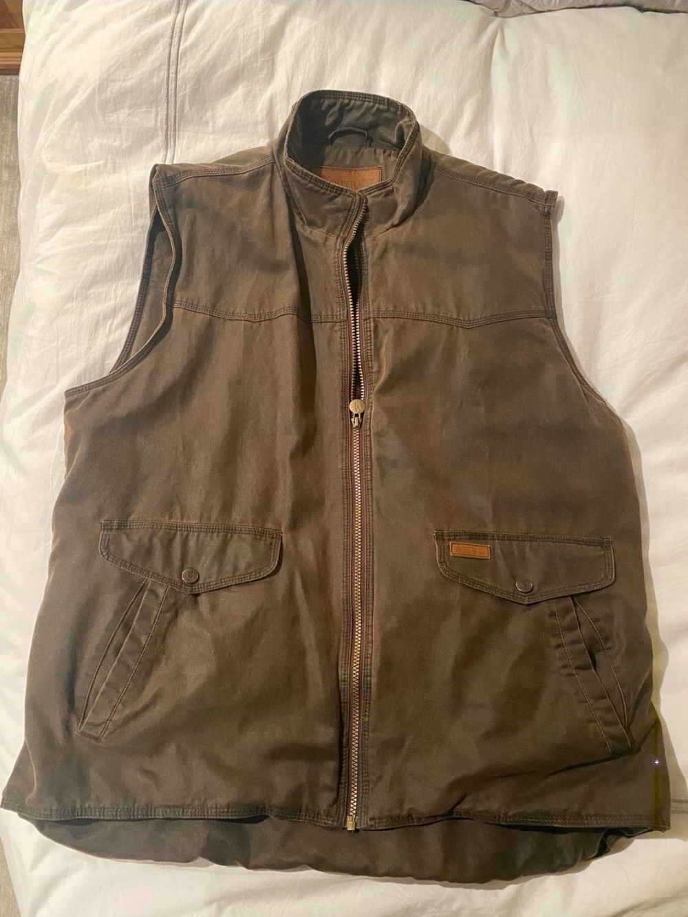 Outback Trading Company Landman Brown Zip-Front Work Vest